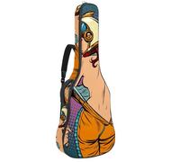 Eslifey Housse pour guitare acoustique Day of The Dead Sugar Cats Pumpkin Bandoulière réglable 101,6 cm 104 cm 106,7 cm, Multicolore 5., 42.9x16.9x4.7 in, Organiseur de sac