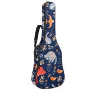 Eslifey Housse pour guitare acoustique de style japonais avec bandoulière réglable Motif poisson 101,6 cm 101,6 cm, Multicolore 4., 42.9x16.9x4.7 in, Organiseur de sac