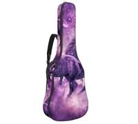 Eslifey Housse pour guitare acoustique Licornes en galaxie violette avec bandoulière réglable 40 41 42 pouces, multicolore, 42.9x16.9x4.7 in, Organiseur de sac