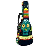 Eslifey Housse pour guitare acoustique Mexico Day of The Dead Sugar Skull Cactus Bandoulière réglable 101,6 cm 104 cm 106,7 cm, multicolore 1, 42.9x16.9x4.7 in, Organiseur de sac
