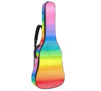 Eslifey Housse pour guitare acoustique - Motif animaux de la forêt hivernale - Renard - Pingouin - Bandoulière réglable - 101,6 cm - 104,1 cm - 106,7 cm, Multicolore 7., 42.9x16.9x4.7 in, Organiseur