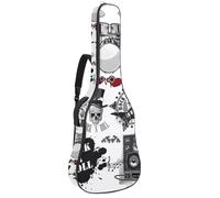 Eslifey Housse pour guitare acoustique - Motif étoile et lune - Silhouette ballerine - Bandoulière réglable - 101,6 cm - 101,6 cm - 106,7 cm, Multicolore 10., 42.9x16.9x4.7 in, Organiseur de sac