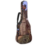 Eslifey Housse pour guitare acoustique - Motif étoile et lune - Silhouette ballerine - Bandoulière réglable - 101,6 cm - 101,6 cm - 106,7 cm, Multicolore 5., 42.9x16.9x4.7 in, Organiseur de sac