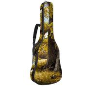 Eslifey Housse pour guitare acoustique - Motif feuilles tropicales colorées - Sangle d'épaule réglable - 101,6 cm - 101,6 cm - 106,7 cm, Multicolore 4., 42.9x16.9x4.7 in, Organiseur de sac