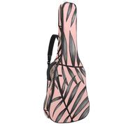 Eslifey Housse pour guitare acoustique - Motif feuilles tropicales - Rose - Rétro - Réglable - 101,6 cm - 104 - 106,7 cm, multicolore 1, 42.9x16.9x4.7 in, Organiseur de sac