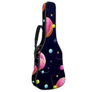 Eslifey Housse pour guitare acoustique - Motif flamant rose - Feuilles de palmier d'été - Bandoulière réglable - 101,6 cm - 101,6 cm - 106,7 cm, Multicolore 7., 42.9x16.9x4.7 in, Organiseur de sac
