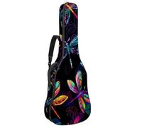 Eslifey Housse pour guitare acoustique - Motif fleur papillon libellule - Bandoulière réglable - 101,6 cm - 101,6 cm - 106,7 cm, Couleur 6, 42.9x16.9x4.7 in