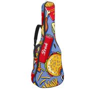 Eslifey Housse pour guitare acoustique - Motif galaxie colorée - Motif lune et étoiles - Bandoulière réglable - 101,6 cm - 101,6 cm - 106,7 cm, Multicolore 8., 42.9x16.9x4.7 in, Organiseur de sac