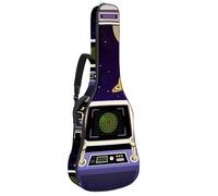 Eslifey Housse pour guitare acoustique, motif insectes d'été, papillon, bandoulière réglable, 101,6 cm, 104,1 cm, 106,7 cm, multicolore 2, 42.9x16.9x4.7 in, Organiseur de sac