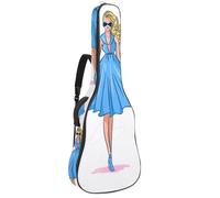 Eslifey Housse pour guitare acoustique - Motif tête de lion marron - Sangle d'épaule réglable - 101,6 cm - 101,6 cm - 106,7 cm, Multicolore 6., 42.9x16.9x4.7 in, Organiseur de sac