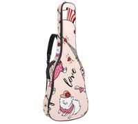 Eslifey Housse pour guitare acoustique, mythes chinois, légendes, dragon, rouge, bleu marine, bandoulière réglable, 101,6 cm, 101,6 cm, Multicolore 7., 42.9x16.9x4.7 in, Organiseur de sac