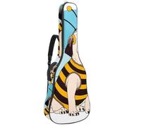 Eslifey Housse pour guitare acoustique - Nouvel An chinois - Fuwa Fish Lotus - Bandoulière réglable - 101,6 cm - 101,6 cm - 106,7 cm, Multicolore 6., 42.9x16.9x4.7 in, Organiseur de sac
