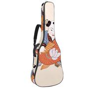 Eslifey Housse pour guitare acoustique - Nouvel An chinois - Fuwa Fish Lotus - Bandoulière réglable - 101,6 cm - 101,6 cm - 106,7 cm, multicolore 1, 42.9x16.9x4.7 in, Organiseur de sac