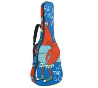 Eslifey Housse pour guitare acoustique - Nouvel An chinois - Fuwa Fish Lotus - Bandoulière réglable - 101,6 cm - 101,6 cm - 106,7 cm, Multicolore 3., 42.9x16.9x4.7 in, Organiseur de sac