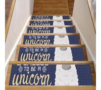 Eslifey I Choose To Be a Unicorn Lot de 15 tapis d'escalier amusants en alpaga pour marches en bois, 76,2 x 20,3 cm, tapis d'escalier d'intérieur antidérapants pour chiens, enfants, personnes âgées
