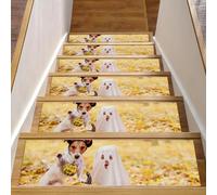 Eslifey Lot de 15 marches d'escalier amusantes pour enfants et chiens - 76,2 x 20,3 cm - Antidérapantes - Pour intérieur et chien - Avec adhésif réutilisable