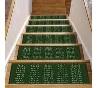 Eslifey Lot de 15 marches d'escalier mathématiques pour marches en bois, 76,2 x 20,3 cm, antidérapantes, pour chiens, enfants, personnes âgées avec adhésif réutilisable