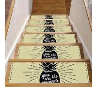Eslifey Lot de 15 tapis d'escalier antidérapants pour marches en bois, pour enfants, personnes âgées et animaux domestiques avec adhésif réutilisable, You Are the of My Eye (20,3 x 76,2 cm)