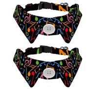 Eslifey Lot de 2 colliers pour chien avec nœud papillon, collier de smoking formel réglable avec collier de chemise amovible, colliers pour petits animaux de compagnie, rouge, rose, vert, orange, bleu