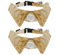Eslifey Lot de 2 colliers pour chien avec nœud papillon, collier de smoking formel réglable avec collier de chemise amovible, colliers pour petits animaux de compagnie, étoile de mer, sable doré