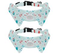 Eslifey Lot de 2 colliers pour chien avec nœud papillon, collier de smoking formel réglable avec collier de chemise amovible, colliers pour petits animaux de compagnie, élément de bateau de navigation