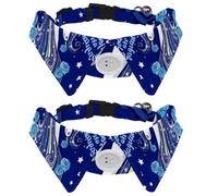 Eslifey Lot de 2 colliers pour chien avec nœud papillon et clochette, « You Are Magical Beautiful Unicorn Blue Rose » réglable avec nœud papillon pour petits animaux de compagnie
