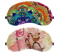Eslifey Lot de 2 masques de sommeil en papier journal avec tour Eiffel de Paris pour vélo, masque de sommeil pour homme et femme, voyage en avion