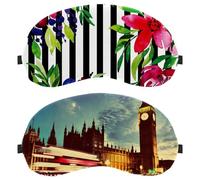 Eslifey Lot de 2 masques occultants pour les yeux, Big-Ben-Clock avec sangle réglable pour dormir et voyager