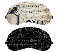 Eslifey Lot de 2 masques occultants pour les yeux, équation mathématique avec sangle réglable pour dormir et voyager