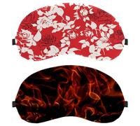 Eslifey Lot de 2 masques occultants pour les yeux, feux d'artifice au charbon de bois avec sangle réglable pour dormir et voyager