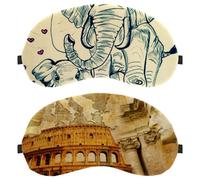 Eslifey Lot de 2 masques occultants pour les yeux, grand empire romain avec sangle réglable pour dormir et voyager