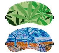 Eslifey Lot de 2 masques occultants pour les yeux, jardin, champ, paysage, nature, route, avec sangle réglable pour dormir et voyager