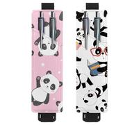 Eslifey Lot de 2 porte-stylos avec bande élastique réglable, motif art de l'Égypte ancienne, oiseau, chat, art pour femmes, étui à crayons en cuir pour ordinateur portable, journaux, Multi 14