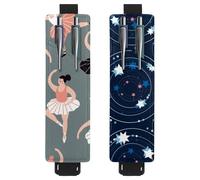 Eslifey Lot de 2 porte-stylos portables, Day of the Dead Coloré Sugar Skull Floral Flower Pattern Pencil Holder Pen Sleeve Case Pouch Hold 2 ou 3 stylos, bande élastique réglable, détachable