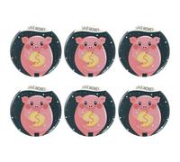 Eslifey Lot de 6 badges ronds de 5,6 cm avec épingle, drôles d'animaux et de cochons pour loisirs créatifs, projets scolaires