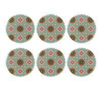 Eslifey Lot de 6 badges ronds de 5,6 cm avec épingle, motif mandala coloré sans couture, pour fournitures d'artisanat, loisirs créatifs, projets scolaires