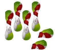 Eslifey Lot de 6 marque-pages magnétiques, bannière 3D bonhomme de neige fond vert, carte de vœux de Noël, marque-page en cuir, accessoires de livre pour étudiants, enseignants, lecture