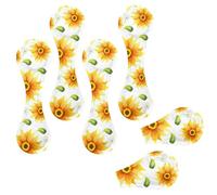 Eslifey Lot de 6 marque-pages magnétiques, beaux motifs tournesol, fleurs, feuilles, marque-pages en cuir, accessoires de livre pour étudiants, enseignants, lecture