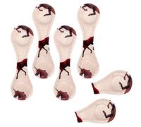 Eslifey Lot de 6 marque-pages magnétiques en cuir avec motif animal cheval rouge licorne pour étudiants, enseignants, lecture