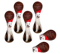 Eslifey Lot de 6 marque-pages magnétiques en cuir pour étudiants, enseignants, chiots et chiens de Noël