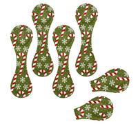 Eslifey Lot de 6 marque-pages magnétiques en forme de canne de sucre d'orge de Noël, accessoires de livre en cuir pour étudiants, enseignants, lecture