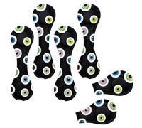 Eslifey Lot de 6 marque-pages magnétiques Happy Halloween avec boules oculaires humaines en cuir pour étudiants, enseignants, lecture
