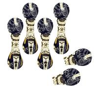 Eslifey Lot de 6 marque-pages magnétiques Jour des morts Tête de mort Motif éléphant indien Floral Marque-page en cuir Accessoires pour étudiants, enseignants