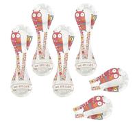 Eslifey Lot de 6 marque-pages magnétiques « We are Cute Cartoon Owls Flowers » - Motifs roses - Marque-page en cuir - Accessoires pour étudiants, enseignants, lecture