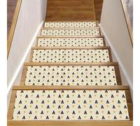 Eslifey Mesa De Trabajo 1 Lot de 15 tapis d'escalier antidérapants pour marches en bois, bordures d'escalier pour enfants, personnes âgées et animaux domestiques avec adhésif réutilisable, motif