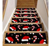 Eslifey Mesa De Trabajo 1 Lot de 15 tapis d'escalier antidérapants pour marches en bois, bordures d'escalier pour enfants, personnes âgées et animaux domestiques avec adhésif réutilisable, chapeau de