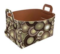 Eslifey Petit panier de rangement pliable de 21,6 x 14 x 13 cm - Panier pliable avec poignées pour étagères, chambre d'enfant, placard, rangement, buanderie - Motif cercle