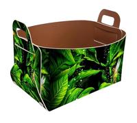 Eslifey Petit panier de rangement pliable de 21,6 x 14 x 13 cm - Panier pliable avec poignées pour étagères, chambre d'enfant, placard, rangement, buanderie - Fée et coccinelle
