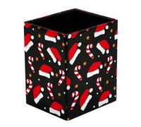 Eslifey Porte-crayons carré pour bureau, chapeau de Noël rouge _ Mesa De Trabajo 1 pot à stylos, pot à stylos, pinceaux de maquillage, support d'affichage de bureau organisateur de papeterie pour la