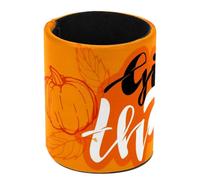 Eslifey Pot à crayons rond pour bureau, « Give Thanks Happy Thank Giving Day », pot à stylos, pinceaux de maquillage, support d'affichage de bureau, organisateur de papeterie pour la maison, le bureau
